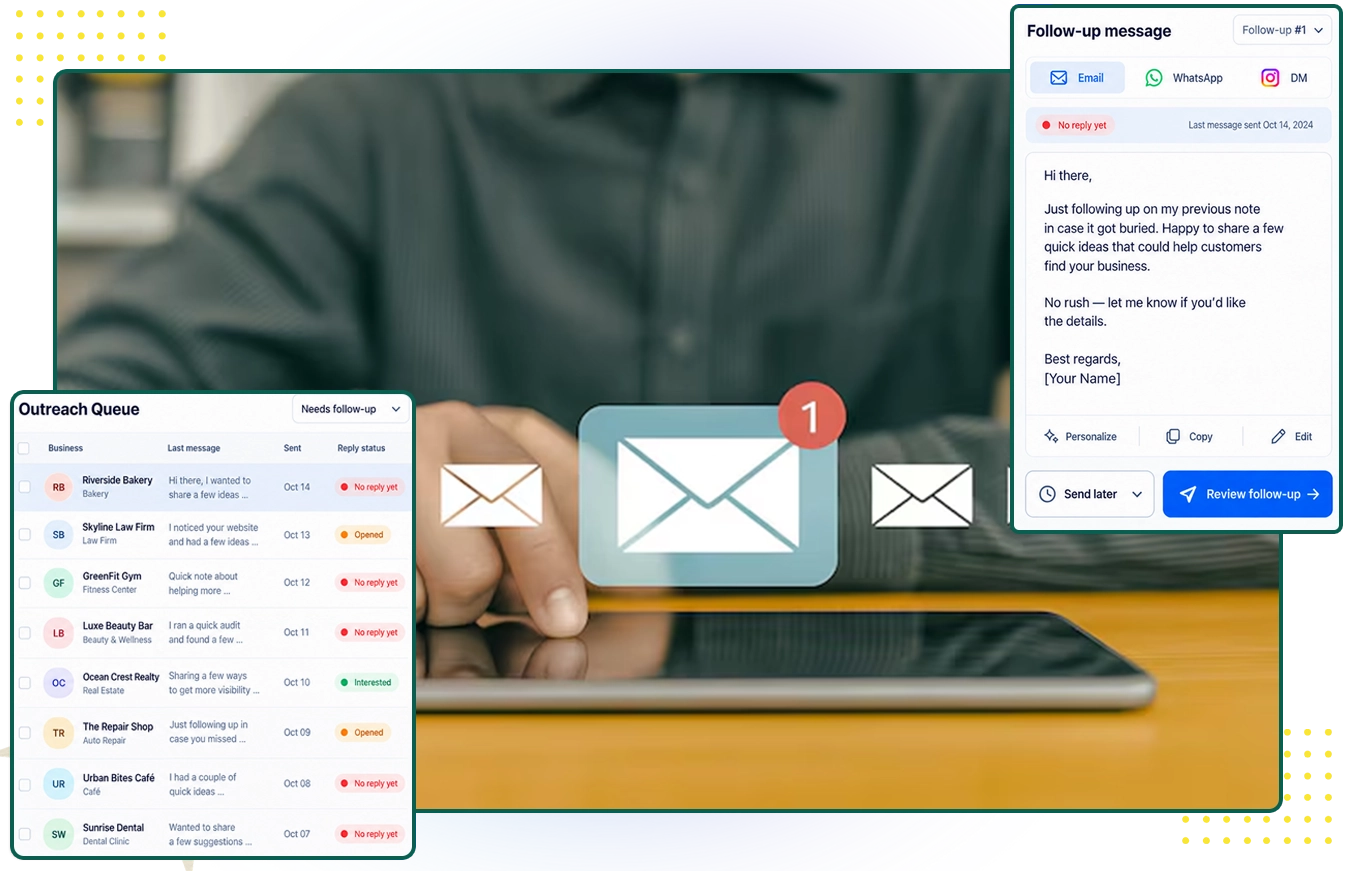 Follow-up message preview